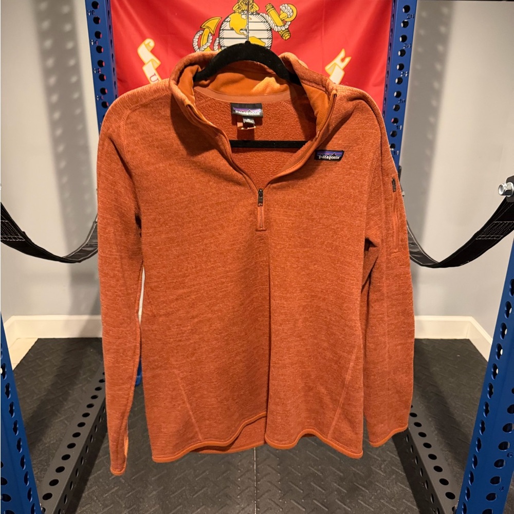 Patagonia Men's Zip-Up Sweater in Burnt Orange
